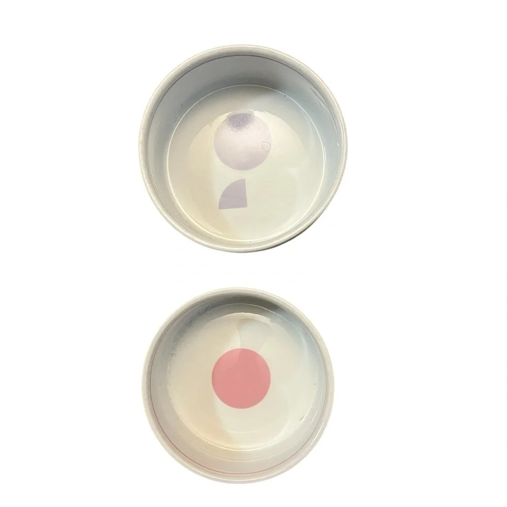 MESU Set of 6 Ceramic Nesting Measuring Cups  w/ Pie Fractions Visuals #math